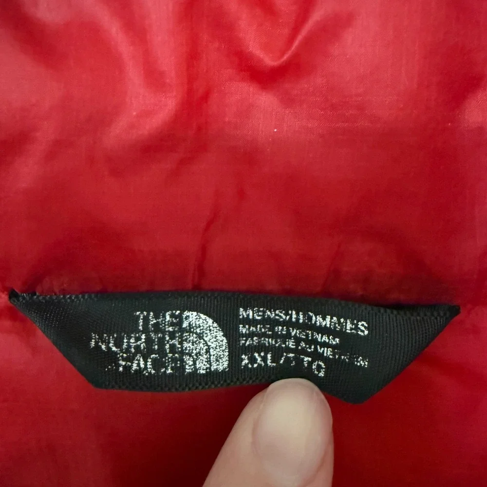 The‎ North Face Thermoball Red Quilted Half Zip Pullover Jacket Men's XXL
