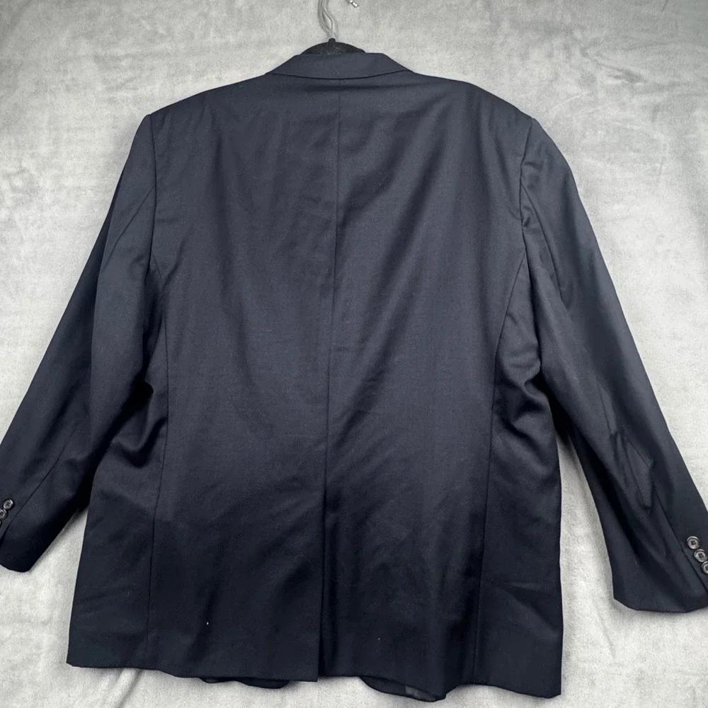 Lauren Ralph Lauren‎ Mens 50R Navy Blue 100% Wool Blazer and Vest 2 Piece Set