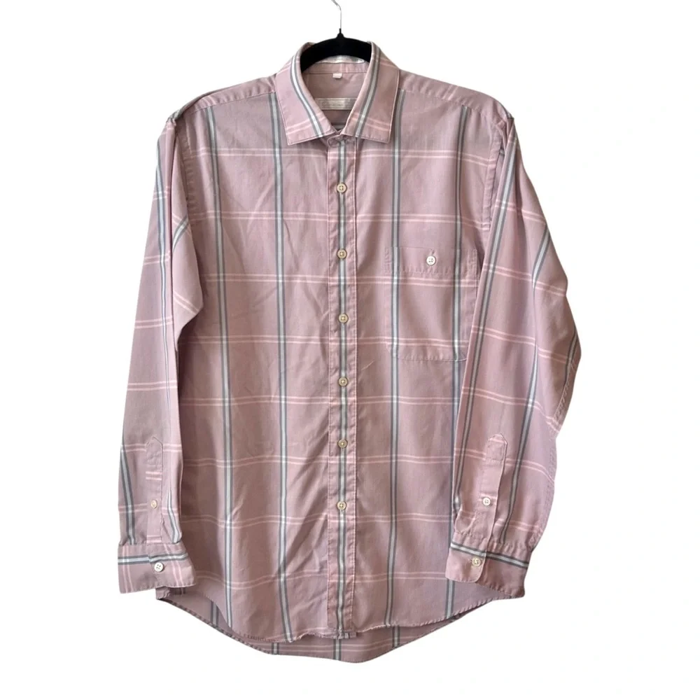 Vintage Christian Dior Made in Korea Button Down Dress‎ Shirt SZ Medium