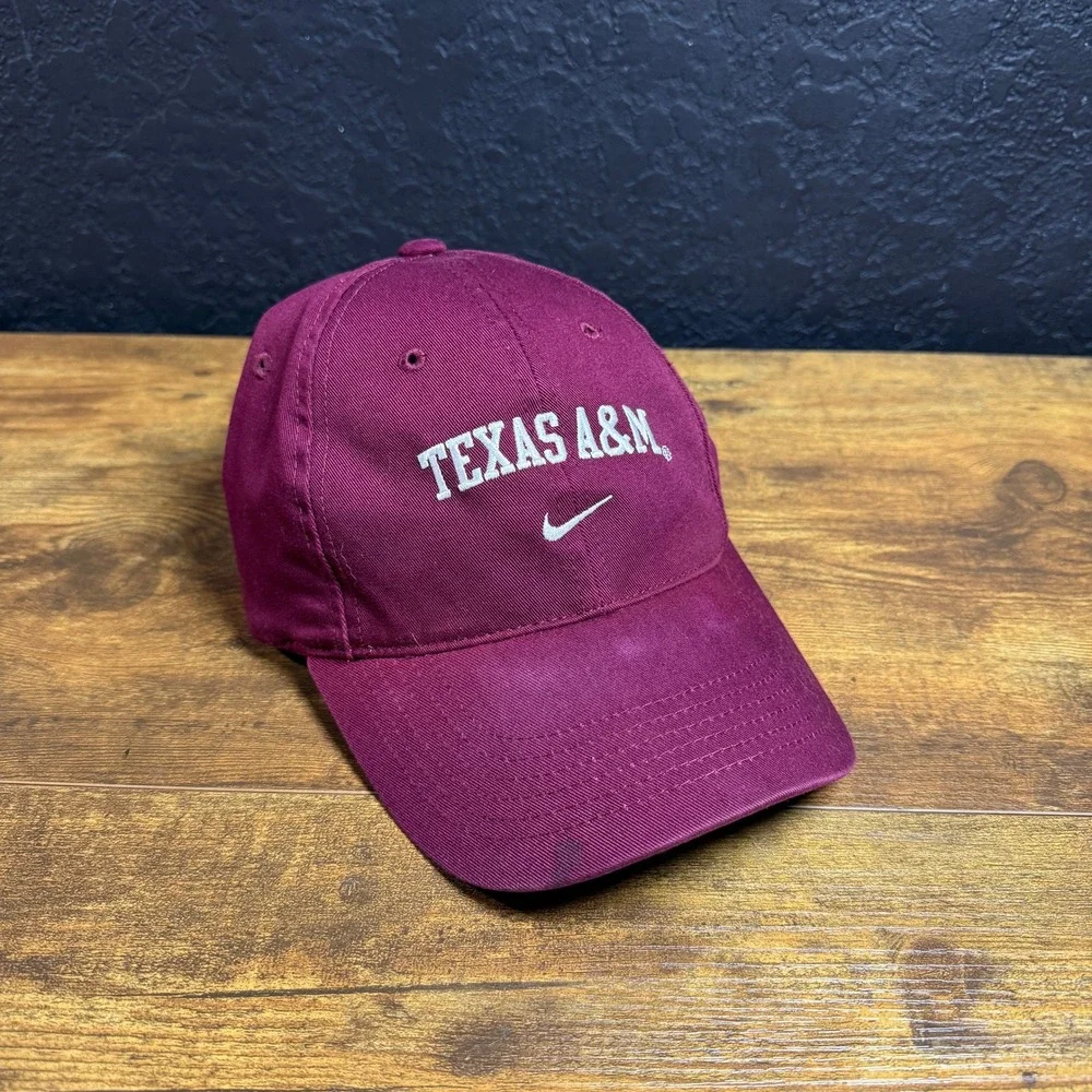 Texas A&M Nike Team Maroon Cotton Adjustable Baseball Hat Mens Womens OSFA