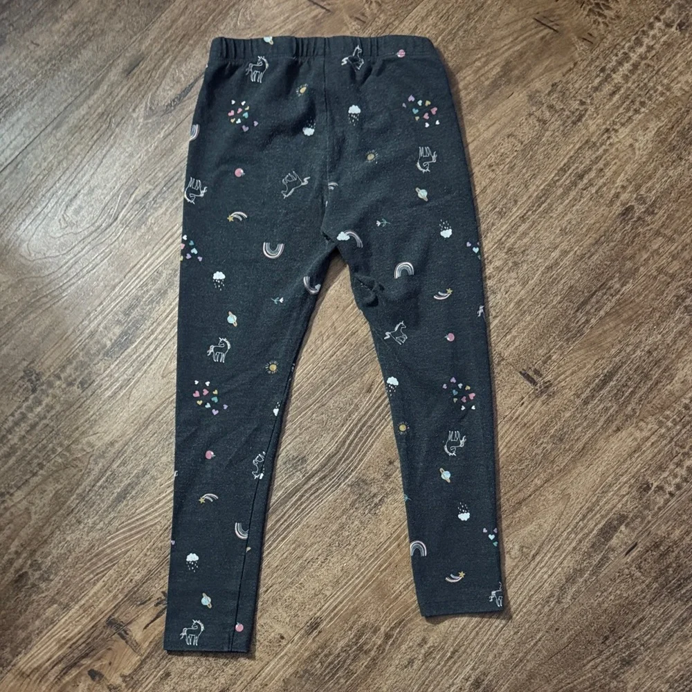 Kids Black Patterned Leggings