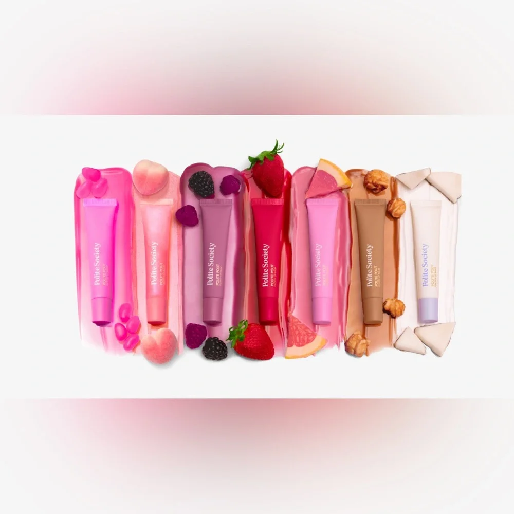 Polite Society-Polite Pout Glossy Lip Balm 6PC Set NIB🫦💋