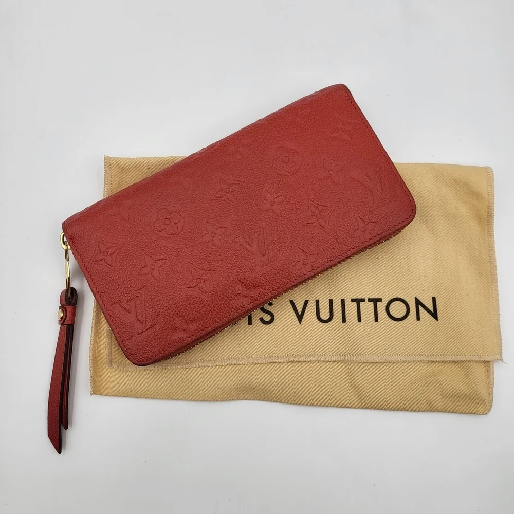 Louis Vuitton Portefeuille Clemence Empreinte Long Zippy Wallet,, authentic!!