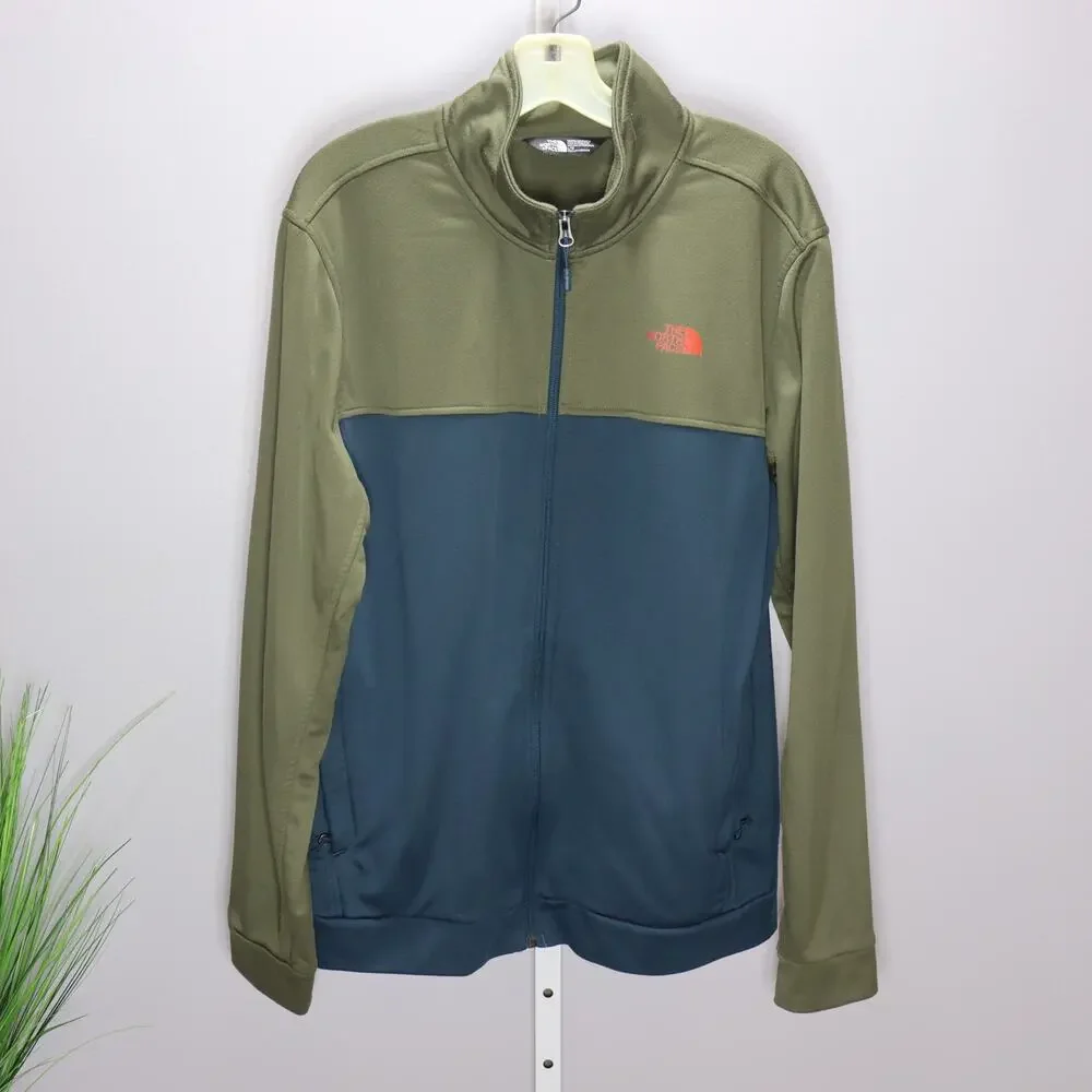 The North Face Men’s Full‎ Zip Fleece Jacket Green Blue Size L