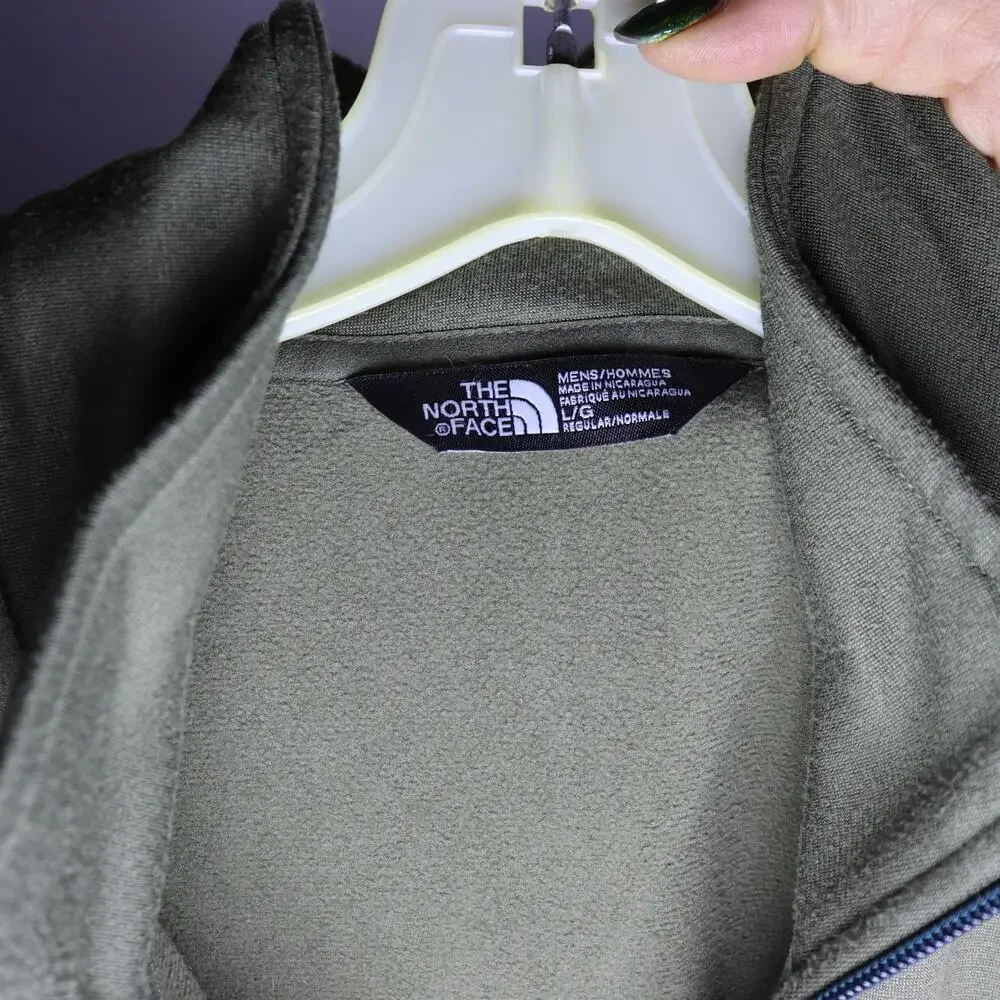The North Face Men’s Full‎ Zip Fleece Jacket Green Blue Size L