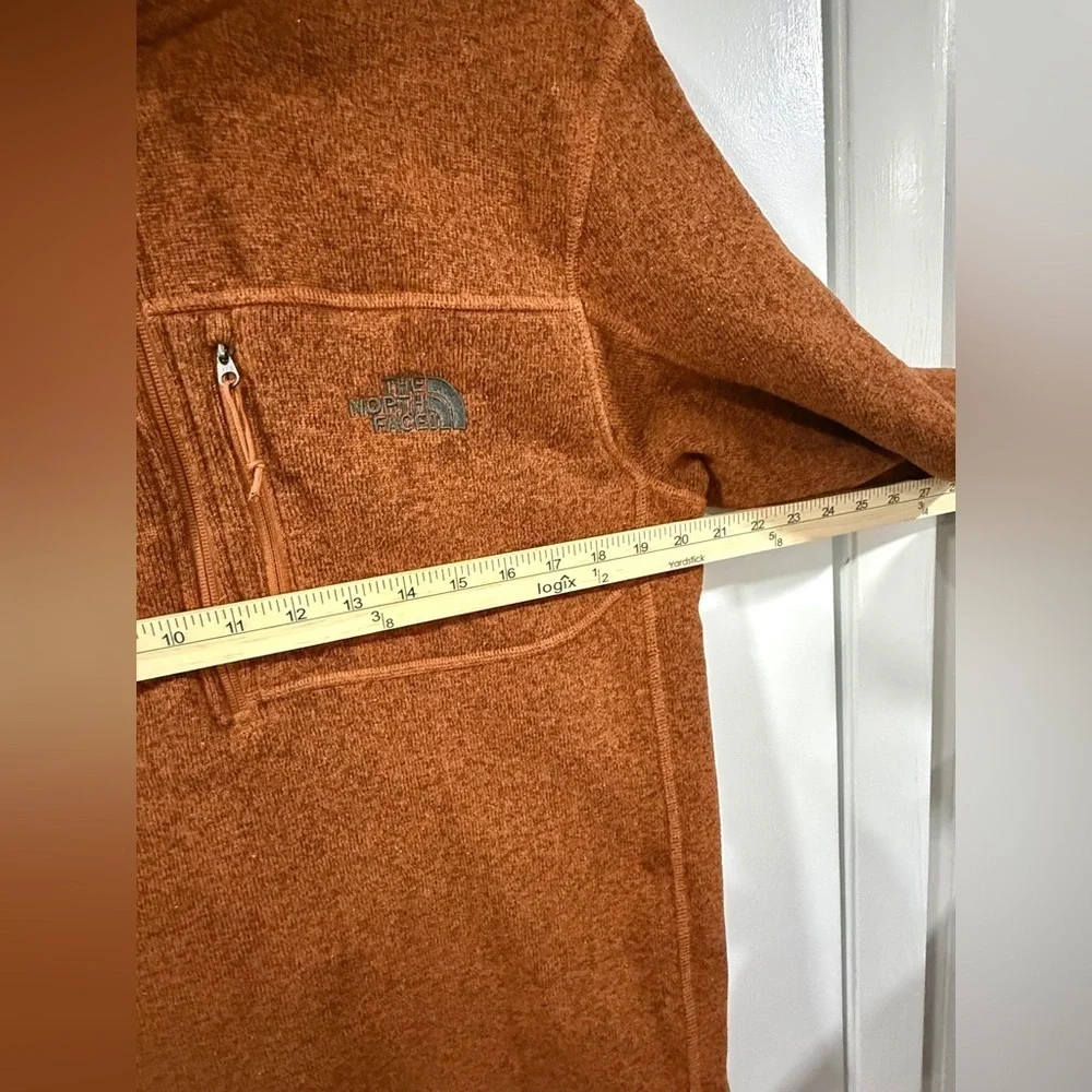 The North Face Mens Large Brown Fleece Quarter Zip Pullover Jacket
