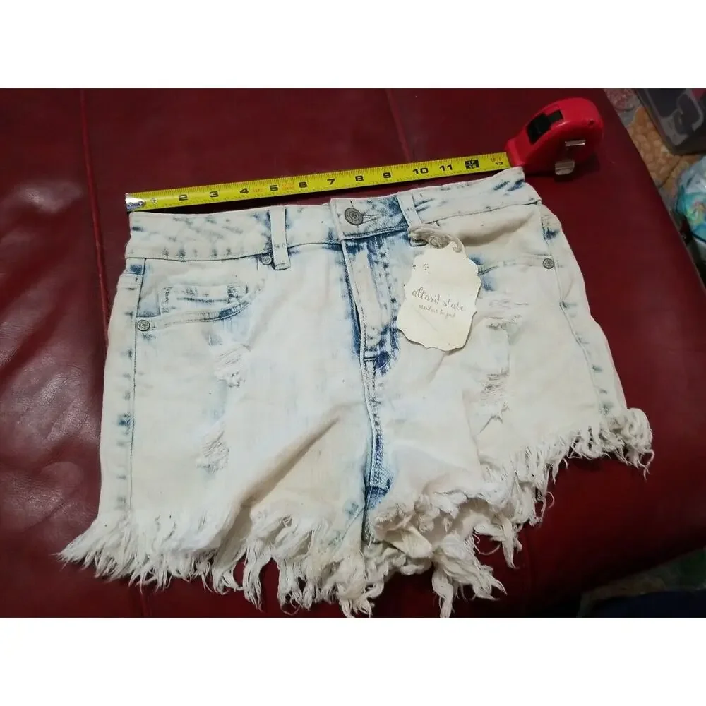 Altarid State Womens‎ Cloud Discolored Frayed Short Cloud Wash Boho 26