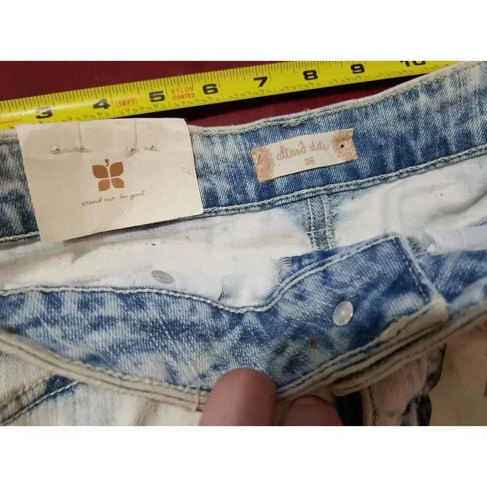 Altarid State Womens‎ Cloud Discolored Frayed Short Cloud Wash Boho 26