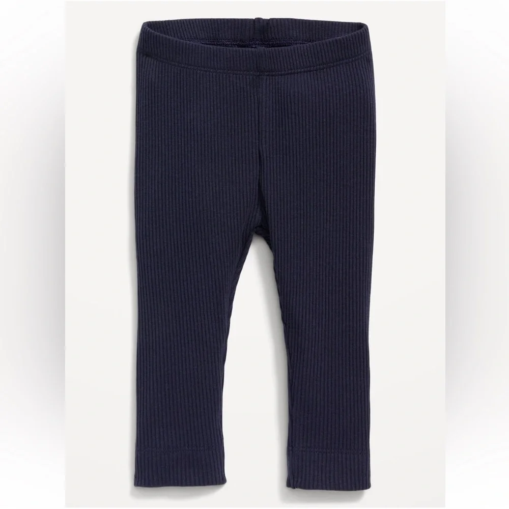 Old Navy Baby Size 12-18 Months Unisex Rib-Knit Leggings In the Navy Blue 29-31