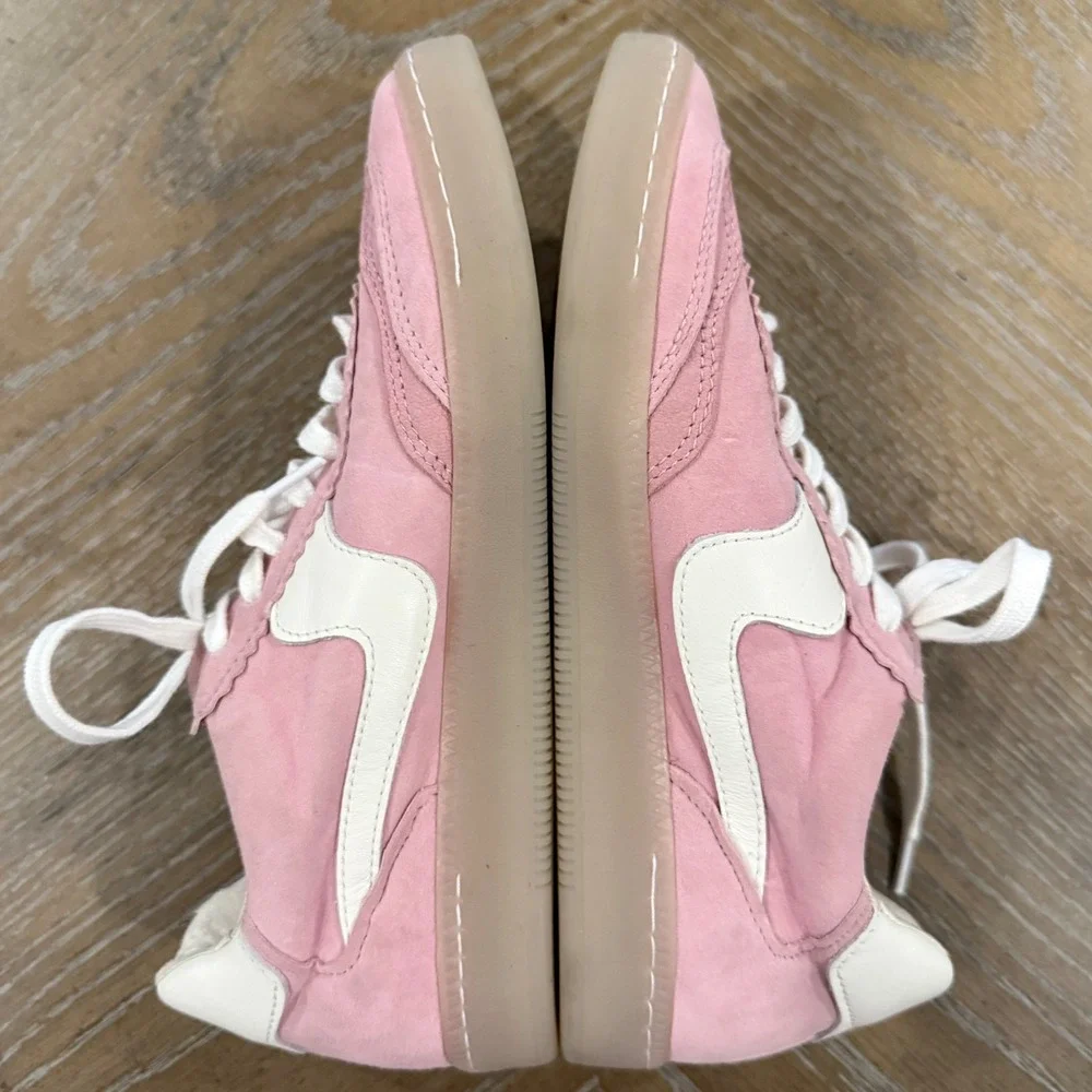 Dolce Vita Notice Petal Pink Suede Leather Retro Sneakers Size 6.5 NWOB