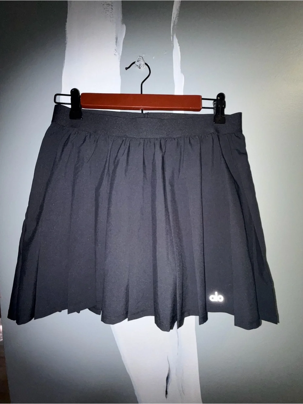 ALO Yoga Black Pleated Mini Skirt