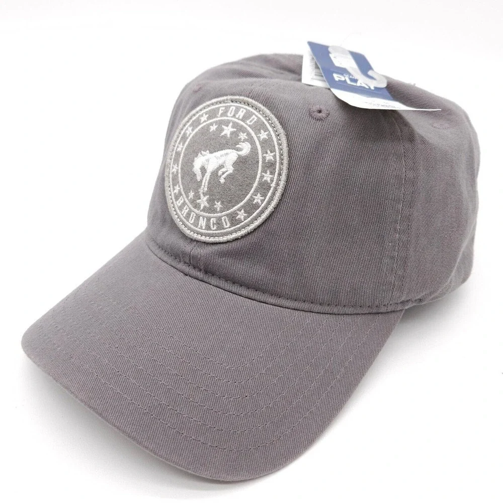 Ford Bronco Strapback Dad Hat Ball Cap Official Licensed Gray Embroidered‎