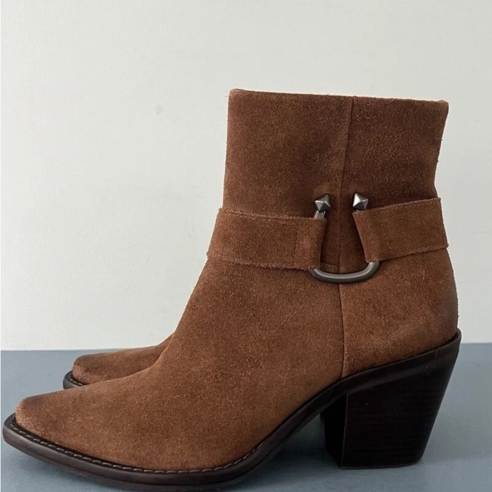 ANTONIO MELANI Tabbi Oiled Suede Western Boot women’s 9.5