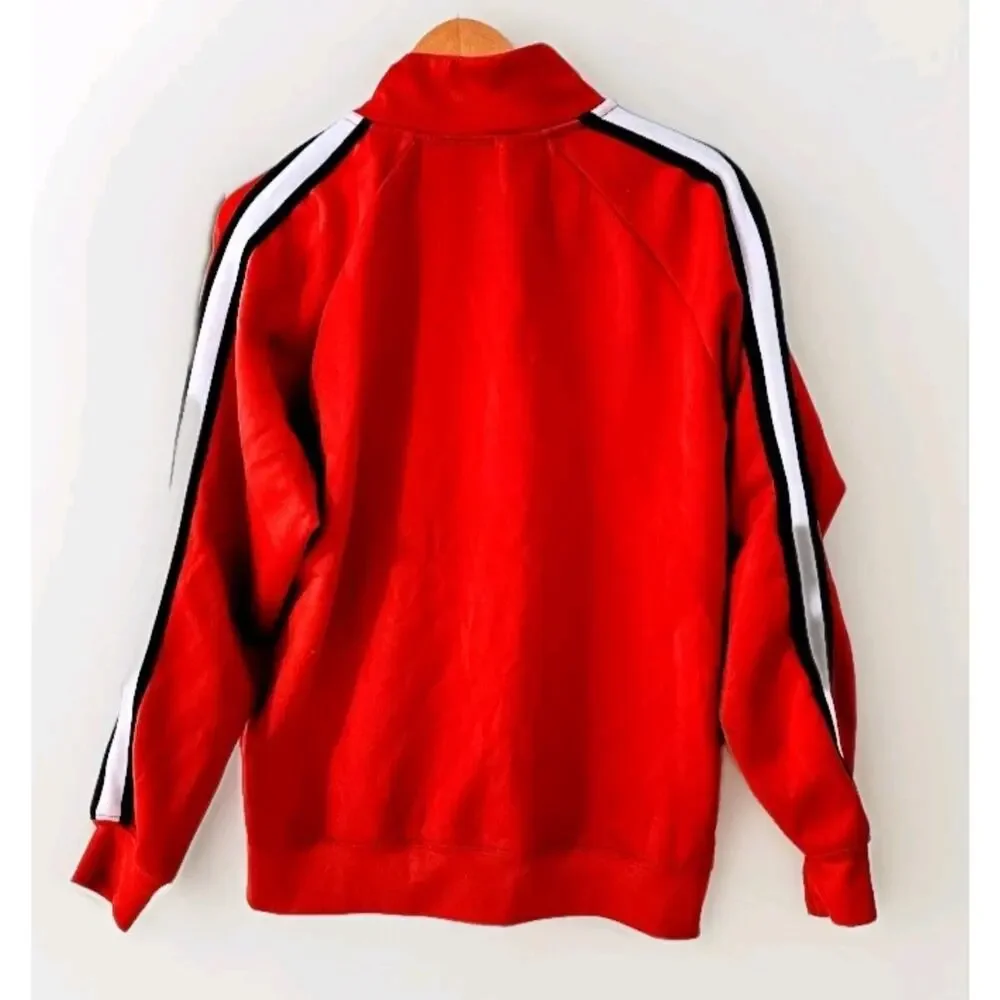 Nike Track Jacket Full Zip Black White Stripe Men’s M Y2K