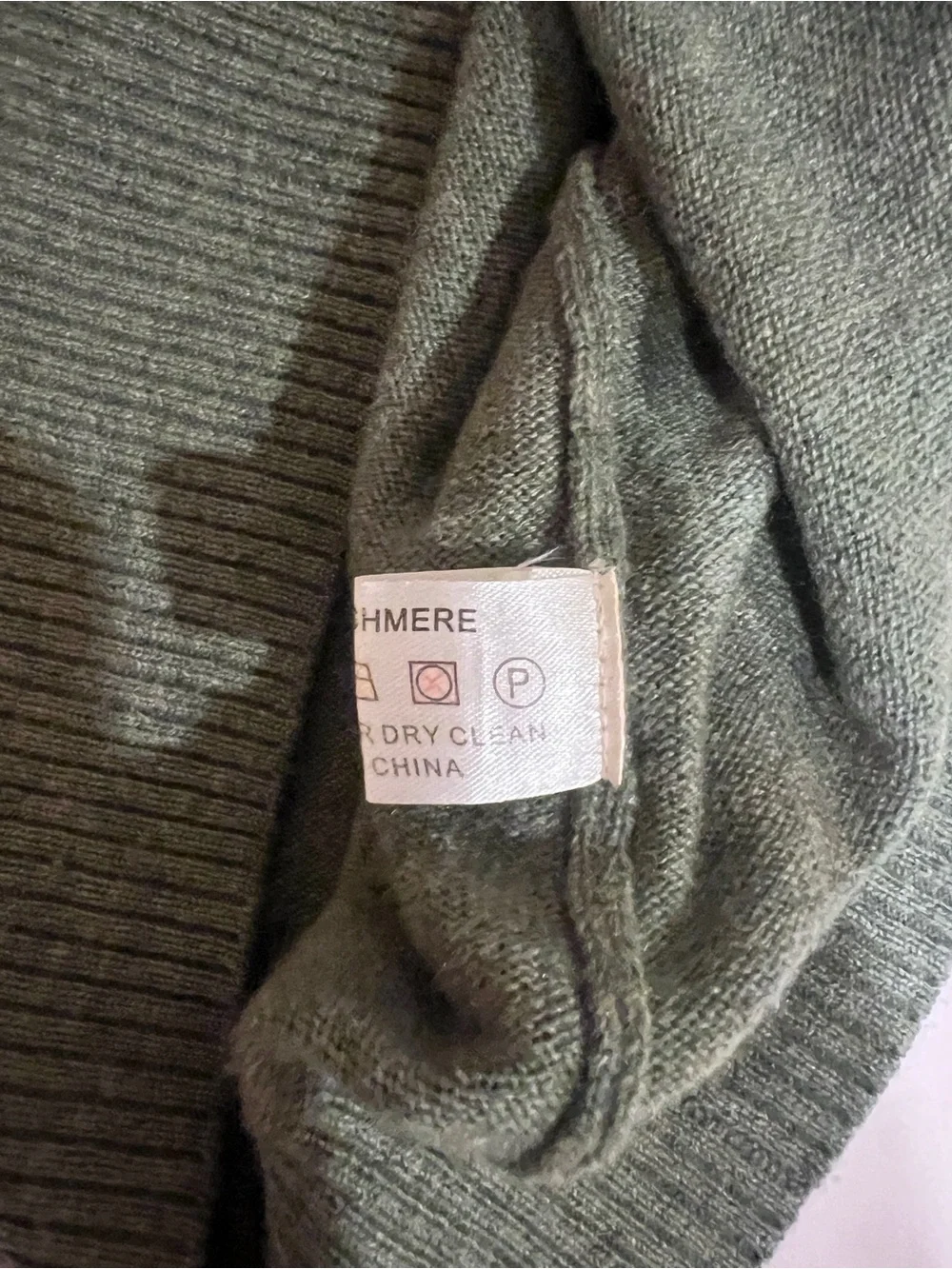 Patrick Michael Womens Sage Green 100% Cashmere Turtleneck Sweater Knit Luxury L