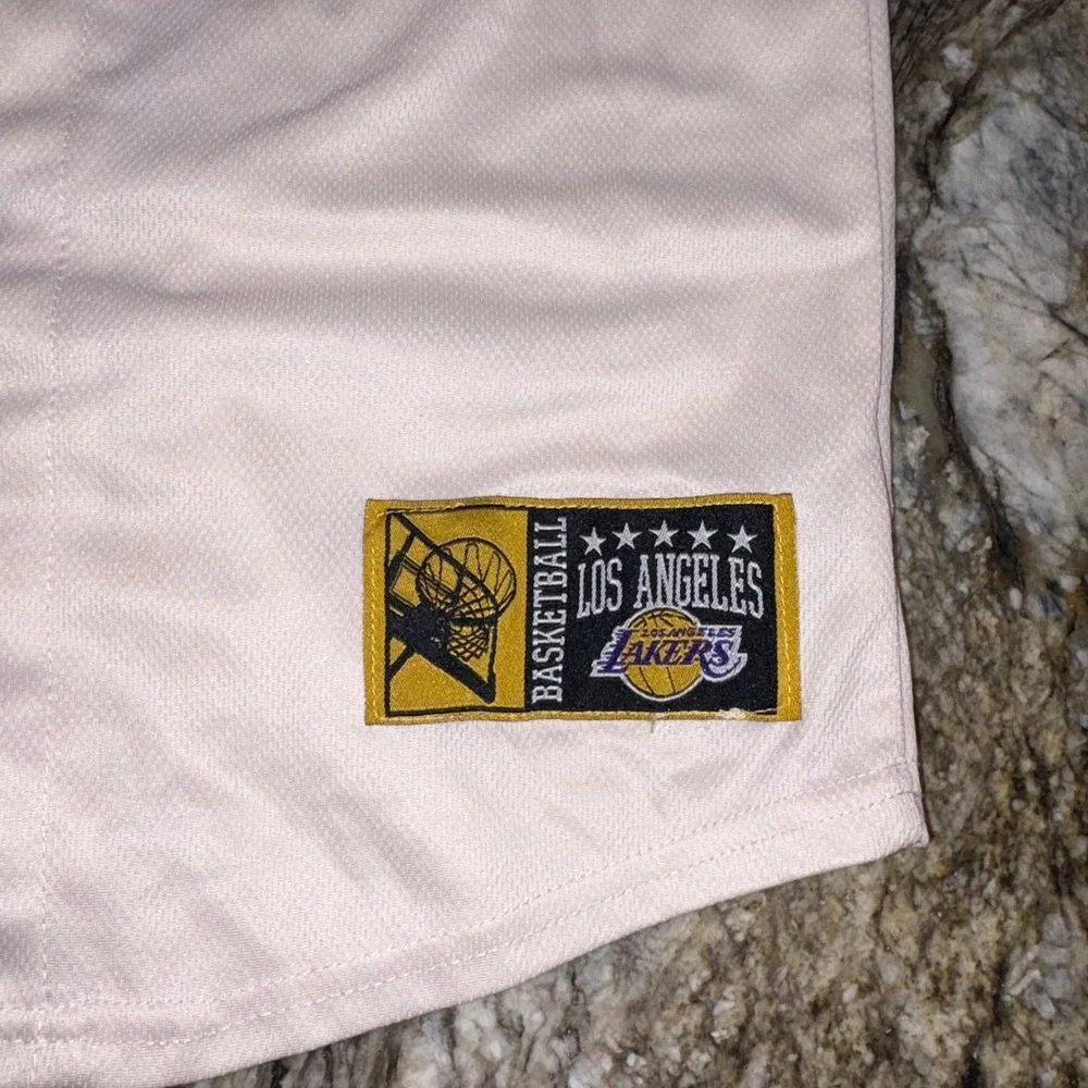 NBA Mesh Button Down Baseball Jersey Kids 14-16 Ultra Game Los Angeles Lakers