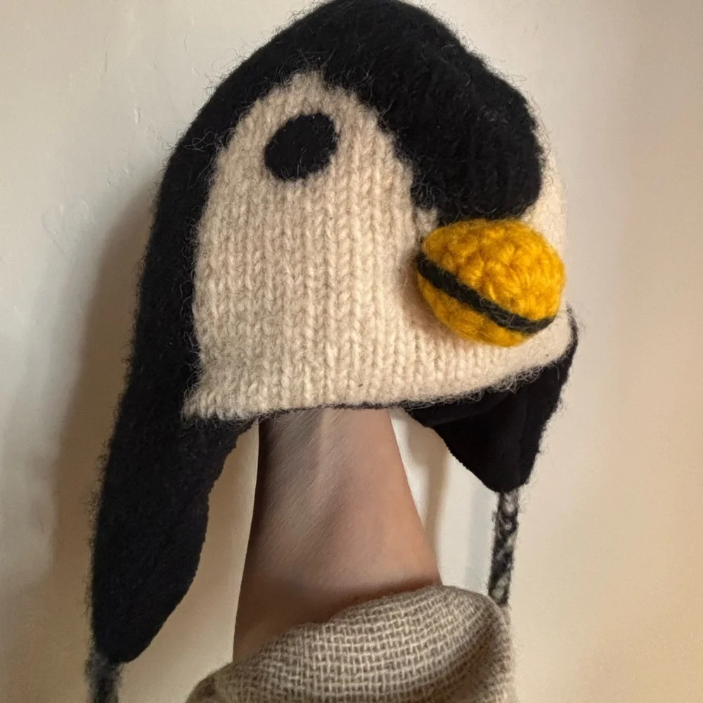 Handmade wool penguin