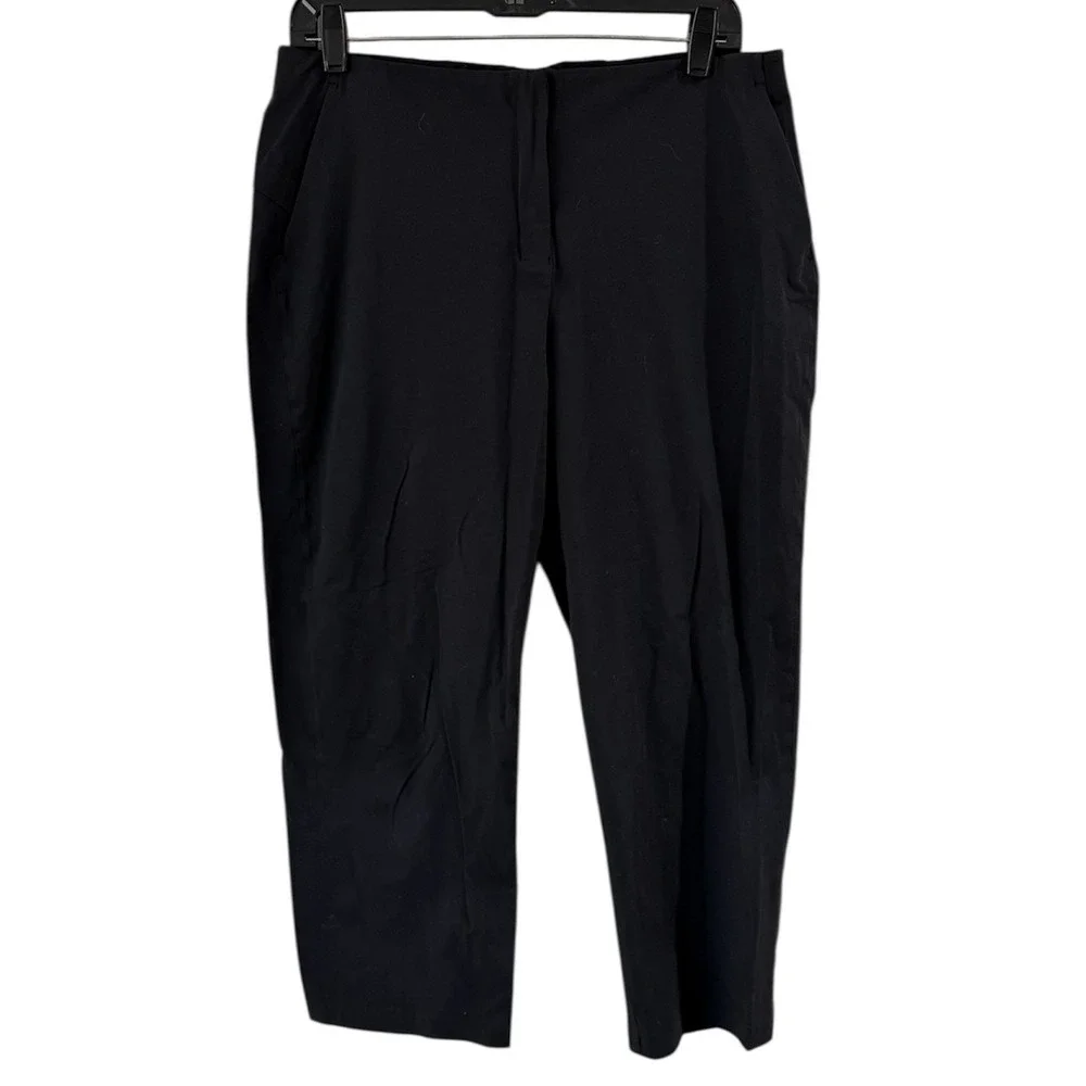 Lululemon In‎ Power Mid Rise Crop Pants Womens 10 Black W6BDQS