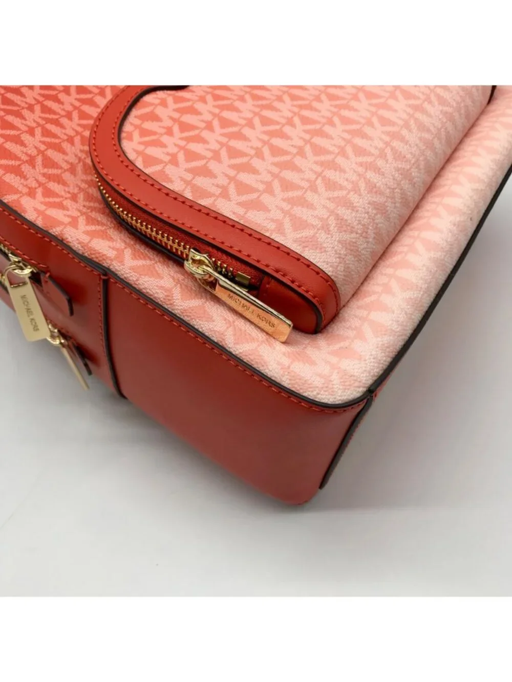 Michael Kors Red Clay Jaycee Zip Pocket Backpack Bag