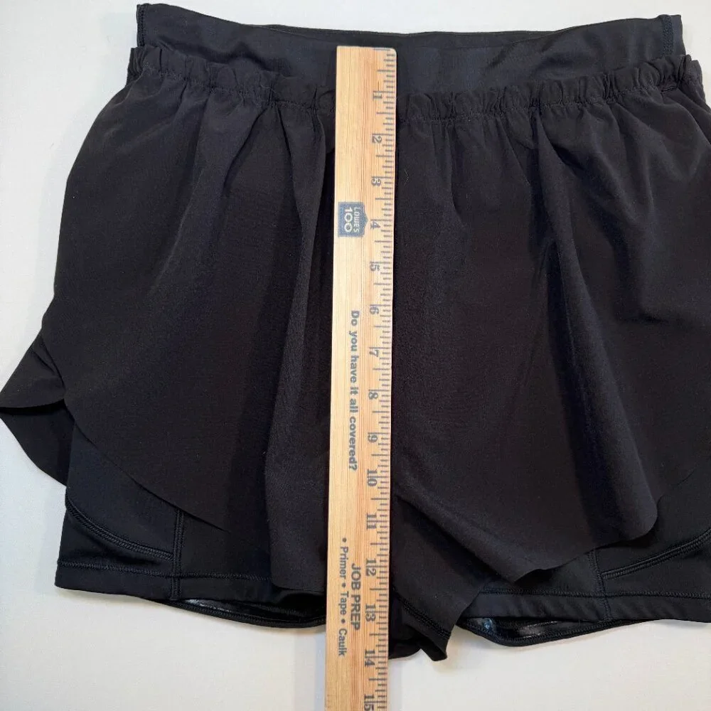 ATHLETA Mile Marker 2 in 1 Shorts Black Small