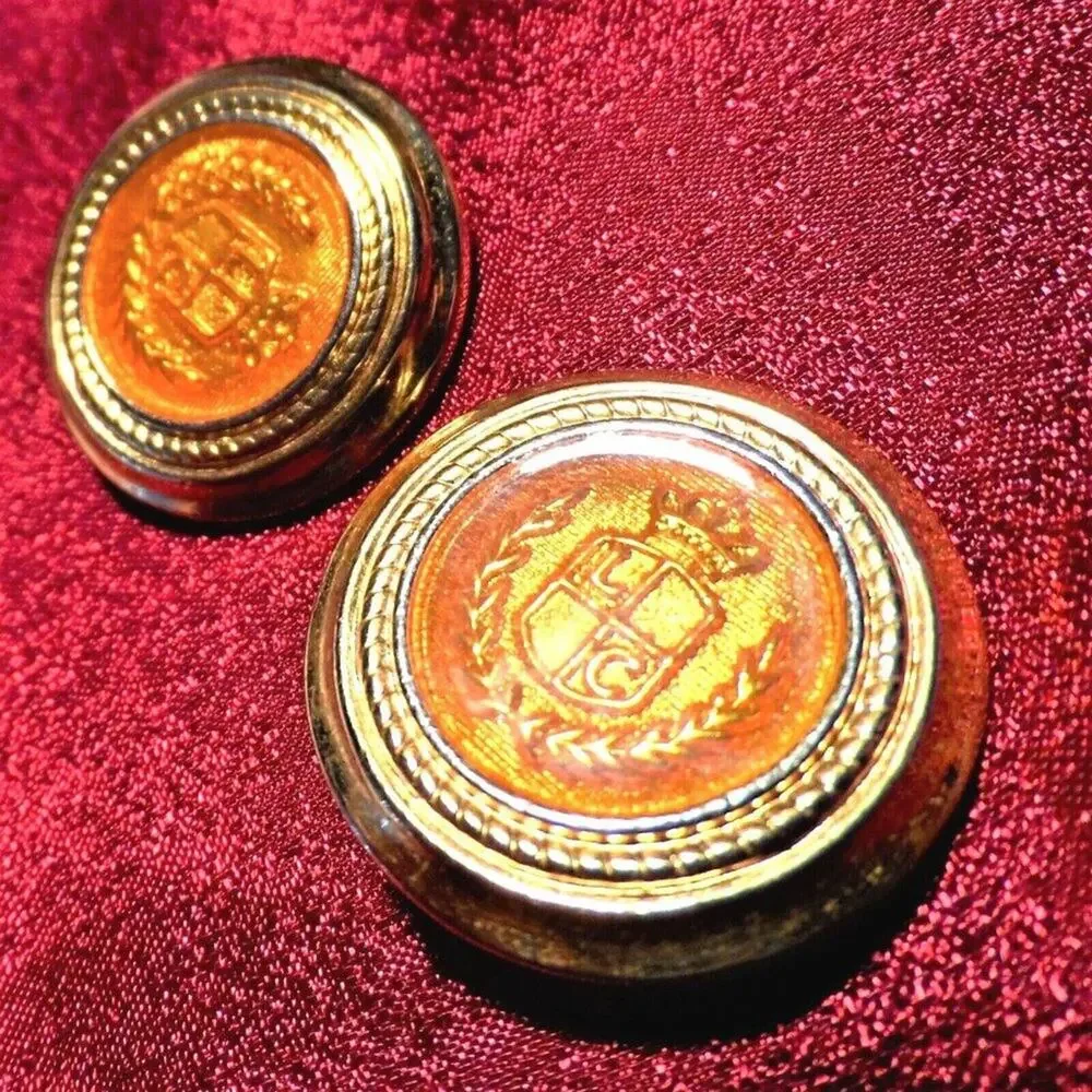 Liz Claiborne Gold Tone and Orange EarringsLIZ CLAIBORNE CLIP EARRINGS