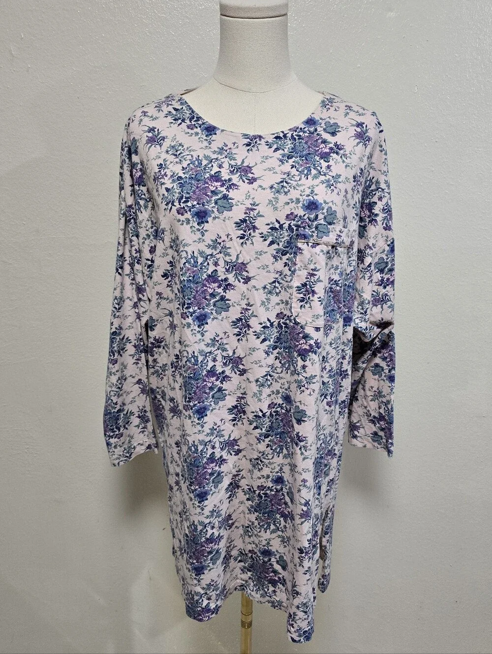 Victoria's Secret Gold Label Vintage Floral Sleep Gown Dress Size Large