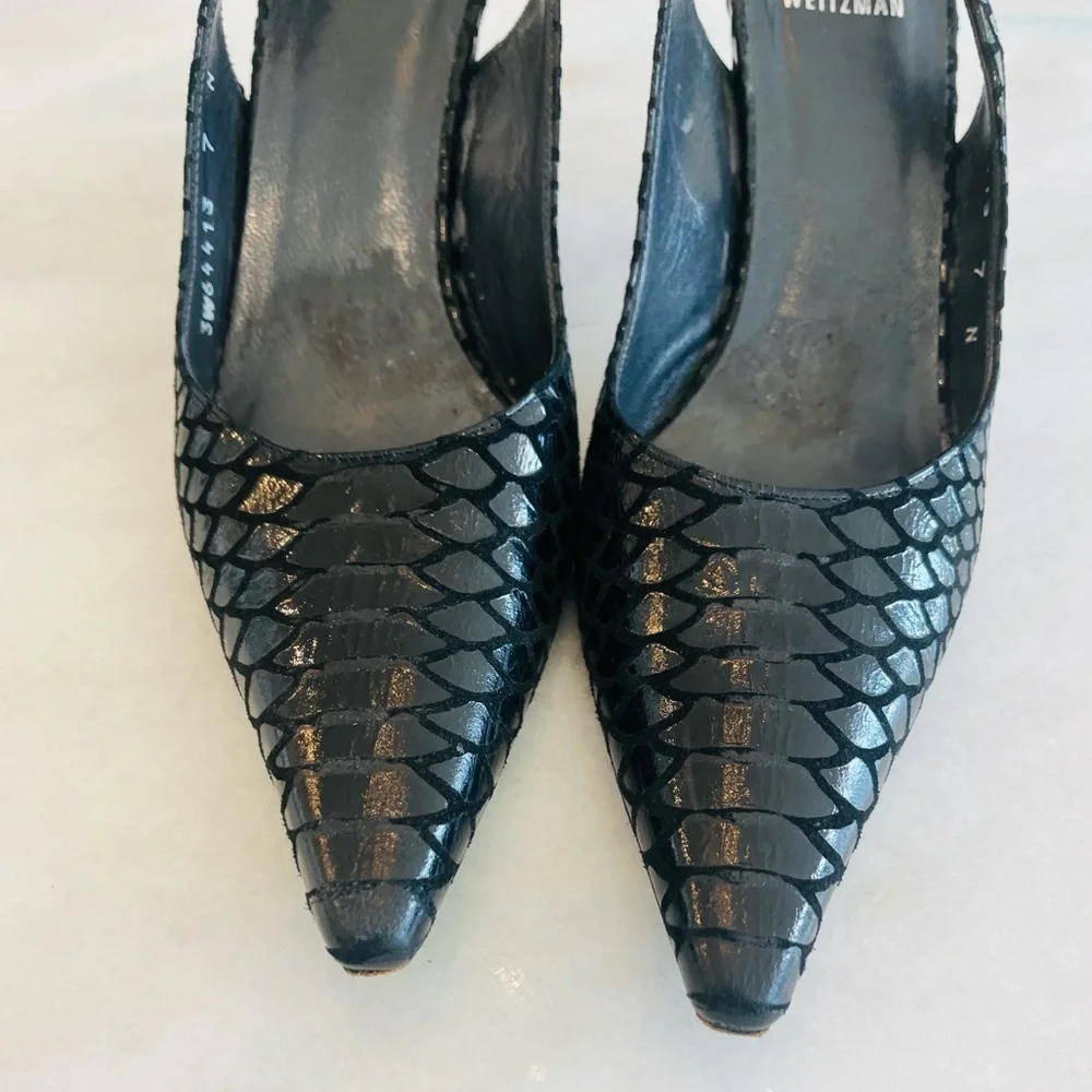 Stuart Weitzman color slingback leather