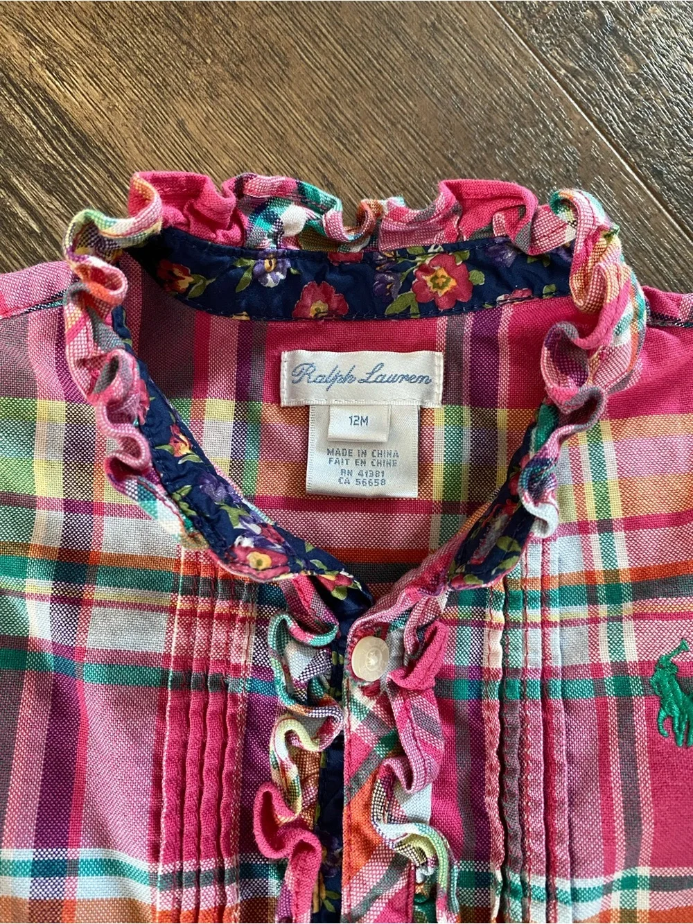 Ralph Lauren plaid button