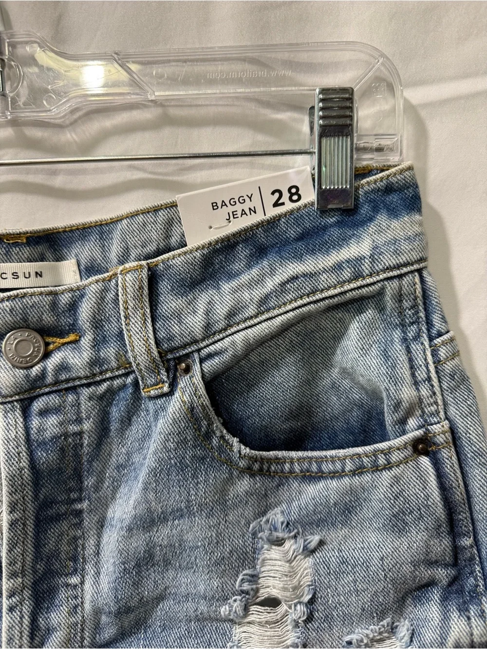 PacSun Light Blue Distressed Denim Jean Shorts