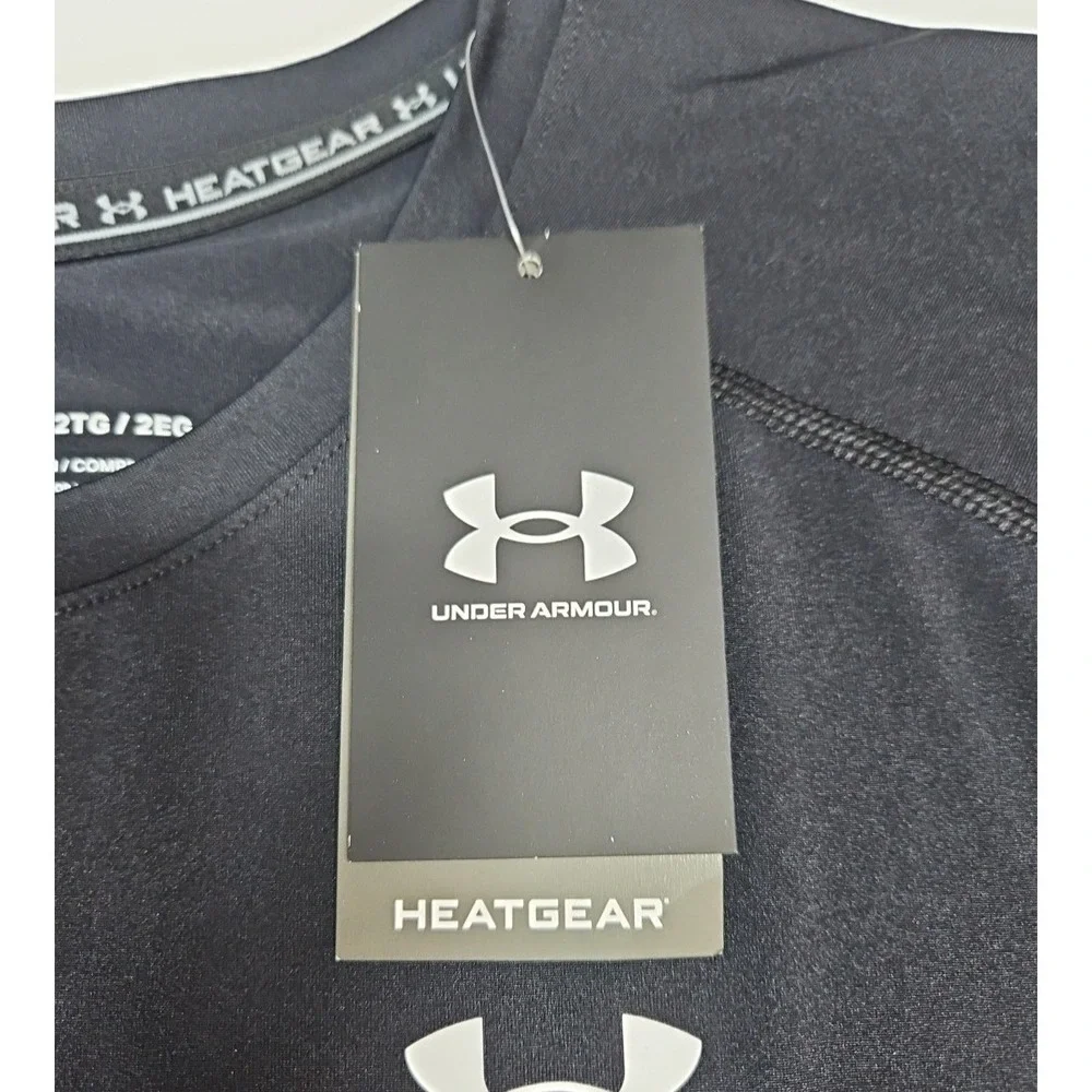 Under Armour Mens Black HeatGear Compression Sleeveless‎ Shirt Size XXL NWT