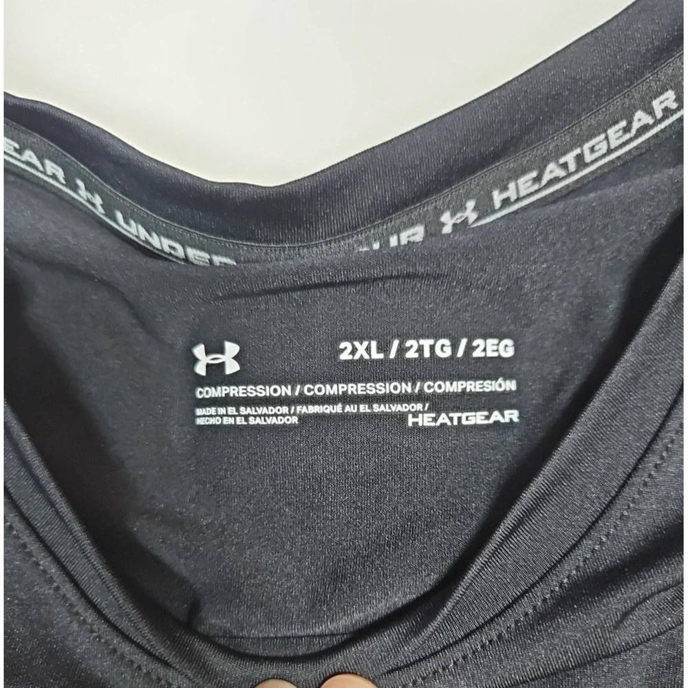 Under Armour Mens Black HeatGear Compression Sleeveless‎ Shirt Size XXL NWT