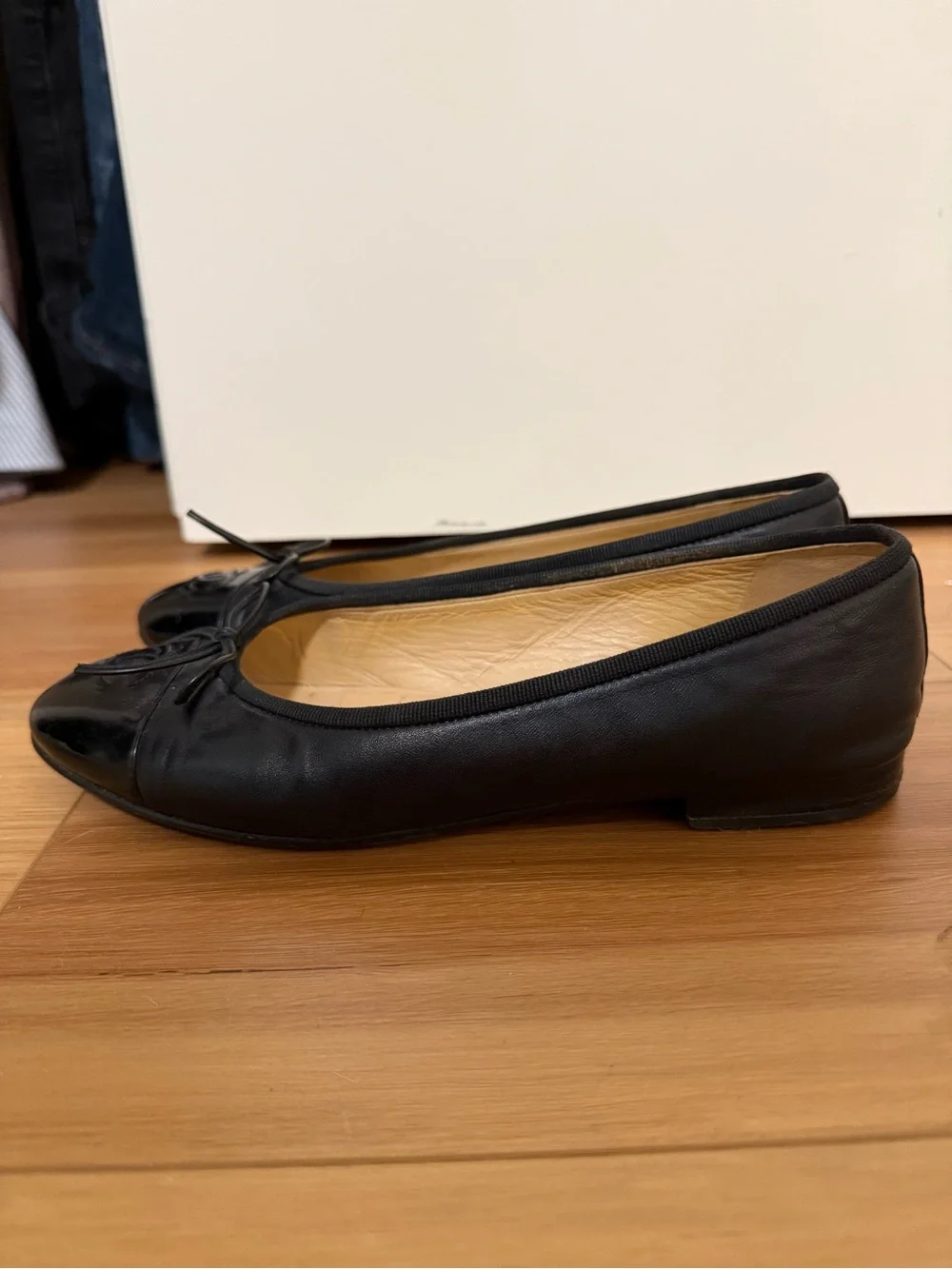 CHANEL lambskin patent