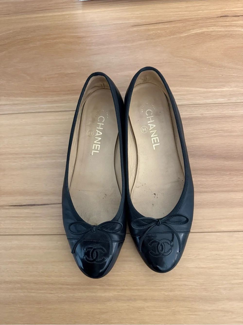 CHANEL lambskin patent