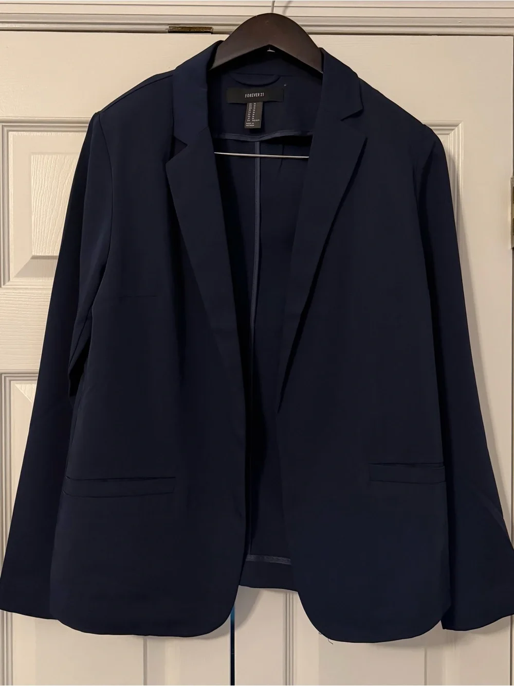 Forever 21 Dark Navy Open-Front Blazer