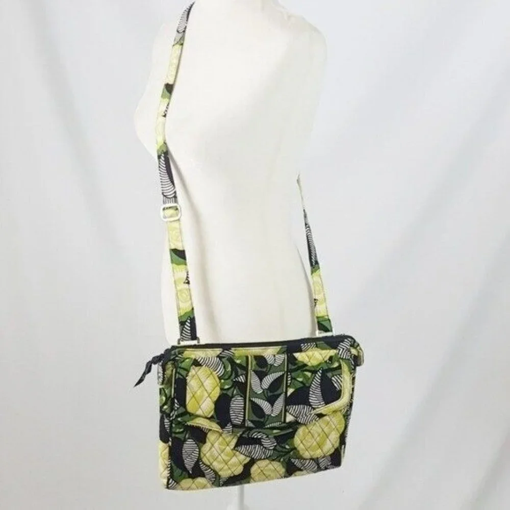 Vera Bradley LA Neon Yellow‎ and Black Crossbody