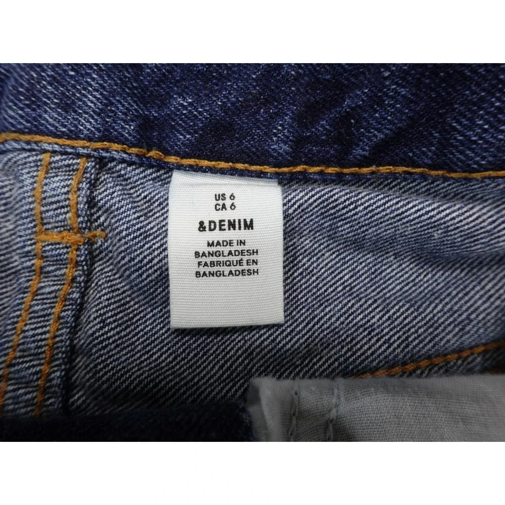 H&M &Denim Womens Size‎ 6 Blue Distressed Raw Hem Cotton Mini Skirt 0688105 9