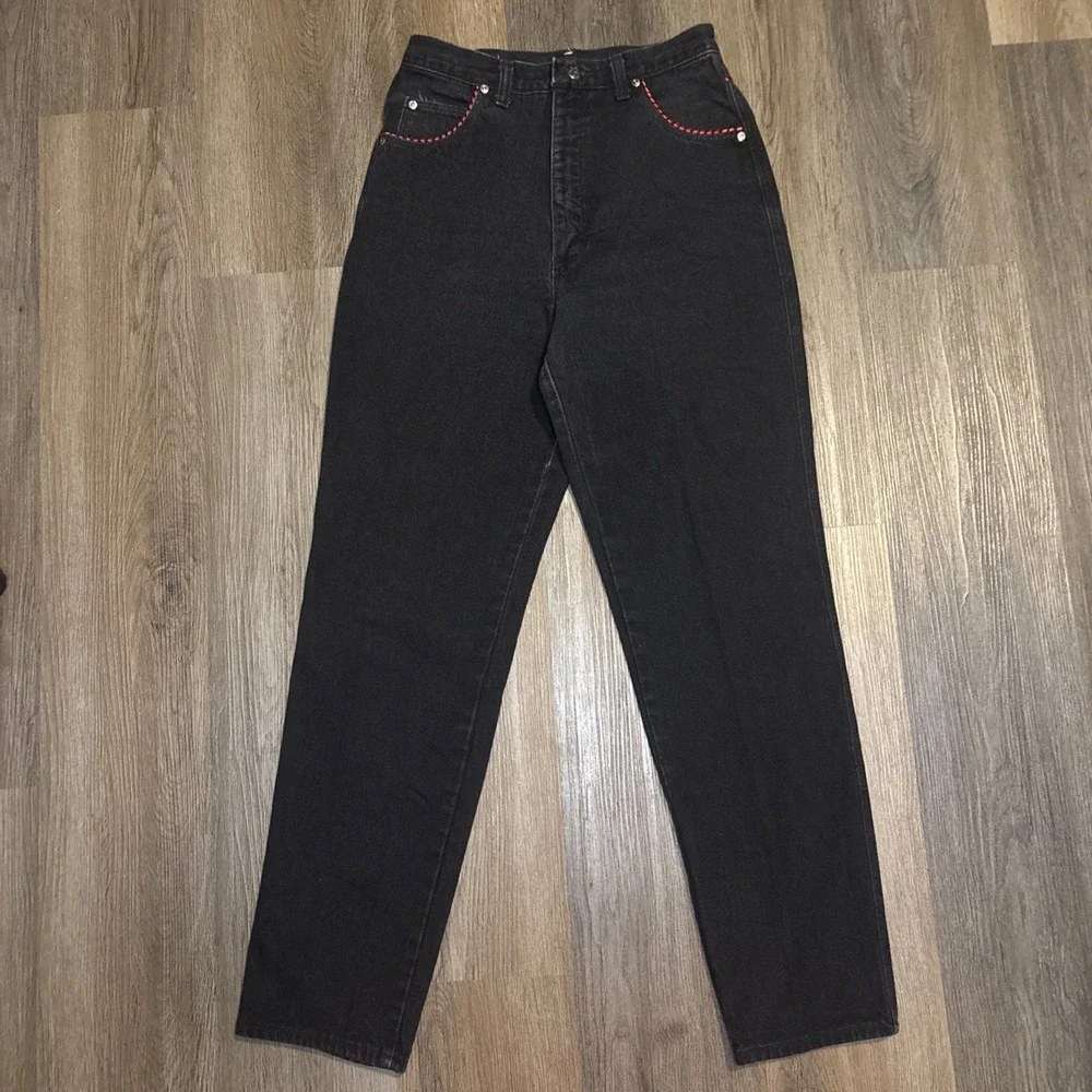 Vtg Wrangler SilverLake Jeans Women 11 (28x31) Black Bareback Western Cowgirl US
