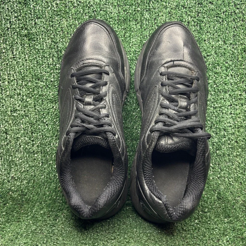 Brooks Addiction Walker Leather Walking Shoes Black Mens Size 10.5 4E Extra Wide