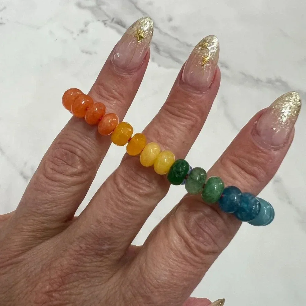 Hand Crafted rainbow jade