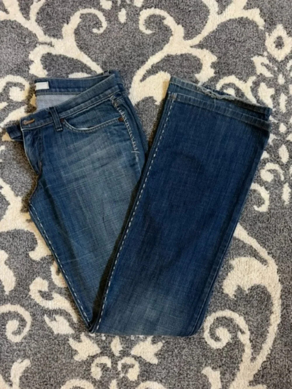 Low-Rise Bootcut Joe's Jeans with Stitching Detail