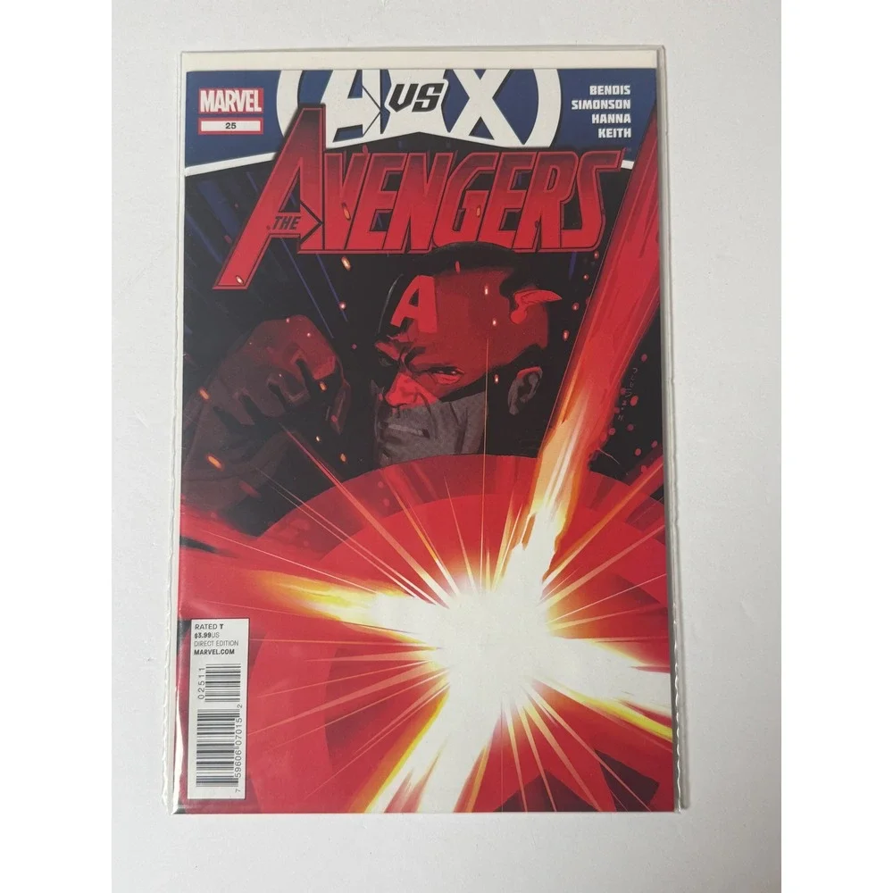 Marvel Avengers vs‎ X-Men 25 Captain America AvX Bendis Simonson