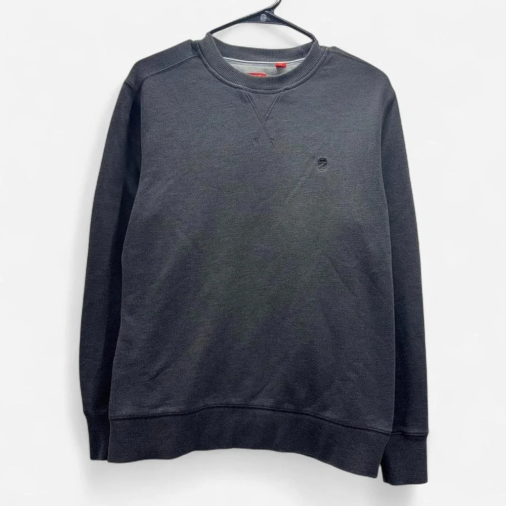 IZOD Advantage Sport Mens Crewneck Sweatshirt Gray Fleece Pullover Small