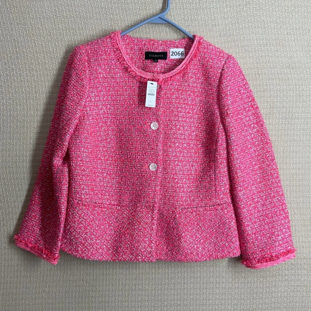 Talbots pink tweed