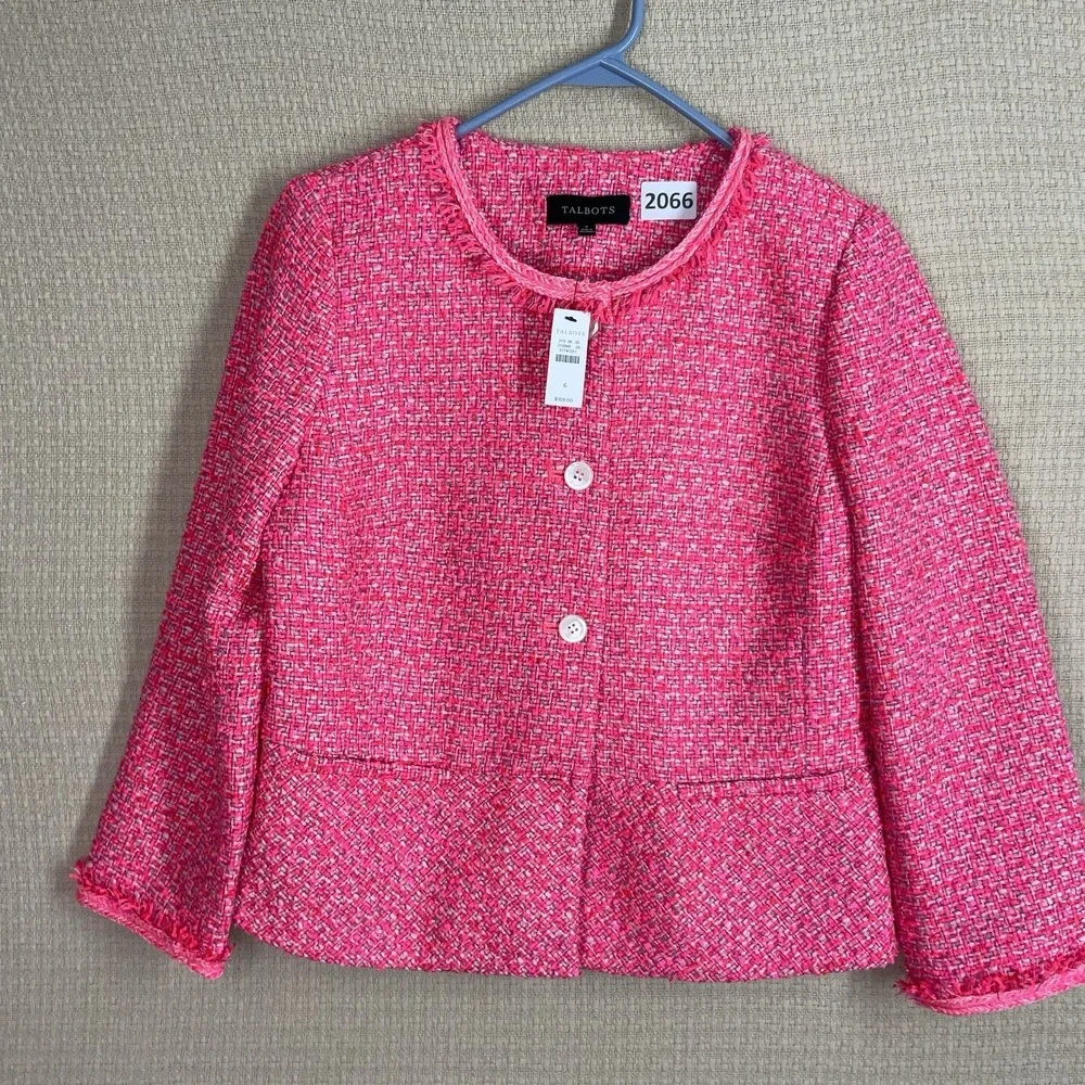 Talbots pink tweed