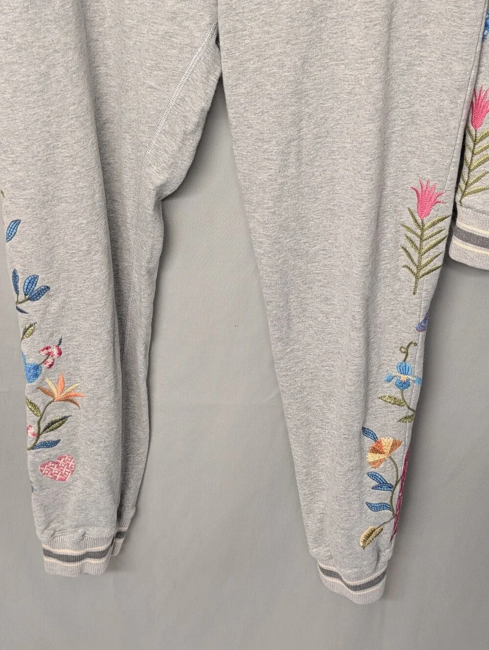 Johnny Was ADELA Heather French Terry Jogger Matching Set Hoodie & Pants Size M