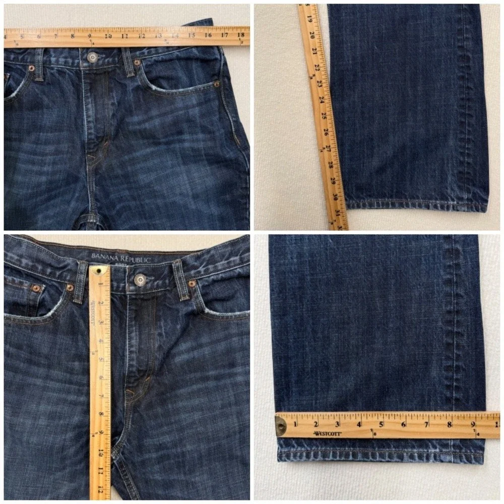 Banana Republic Y2K Bootcut Jeans Dark Wash Normcore Americana Western Men 34x32