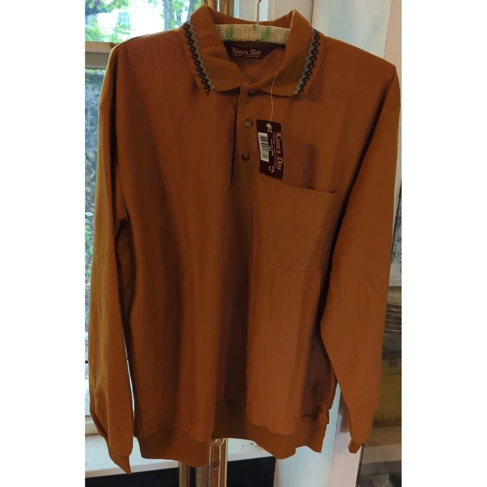 Mens NWT Haband Lions Den Mustard Colored Shirt Size LT Large Tall‎
