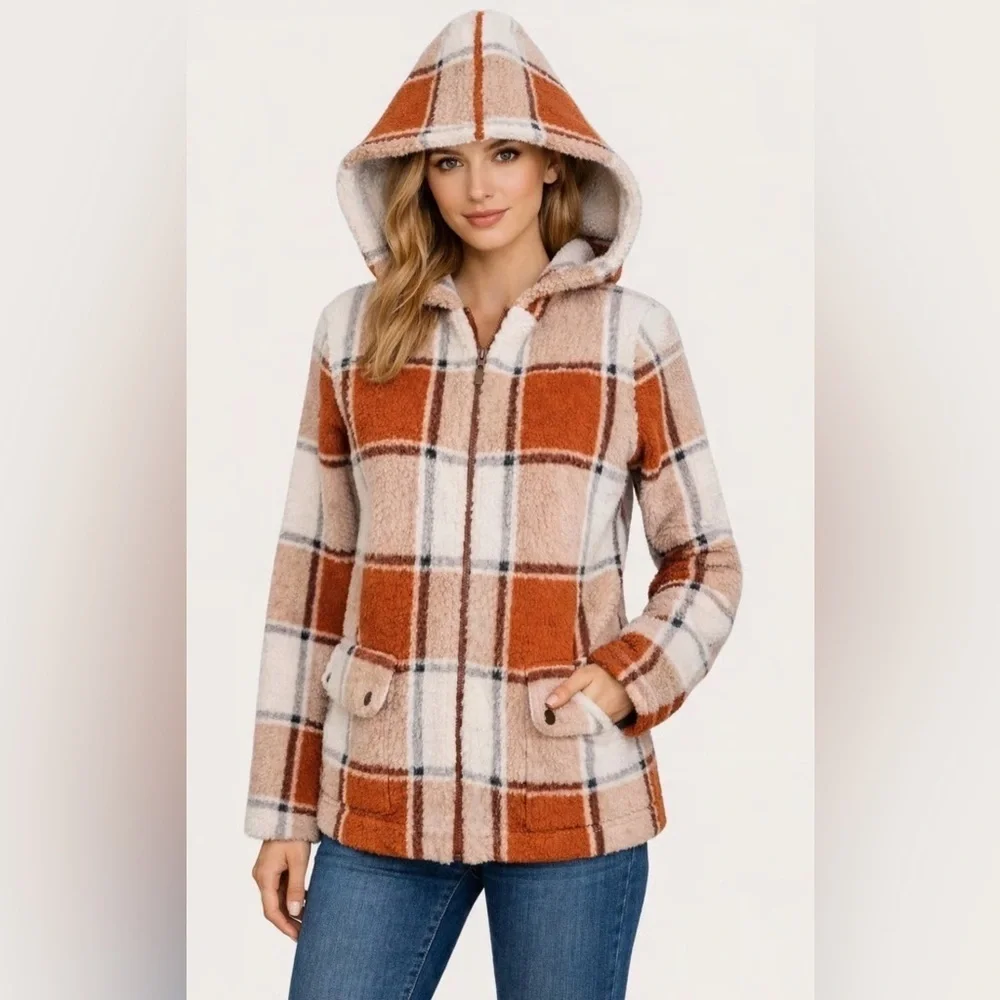 Rachel Zoe plaid cozy soft warm sweater size 3X spring color block plus size Y2K