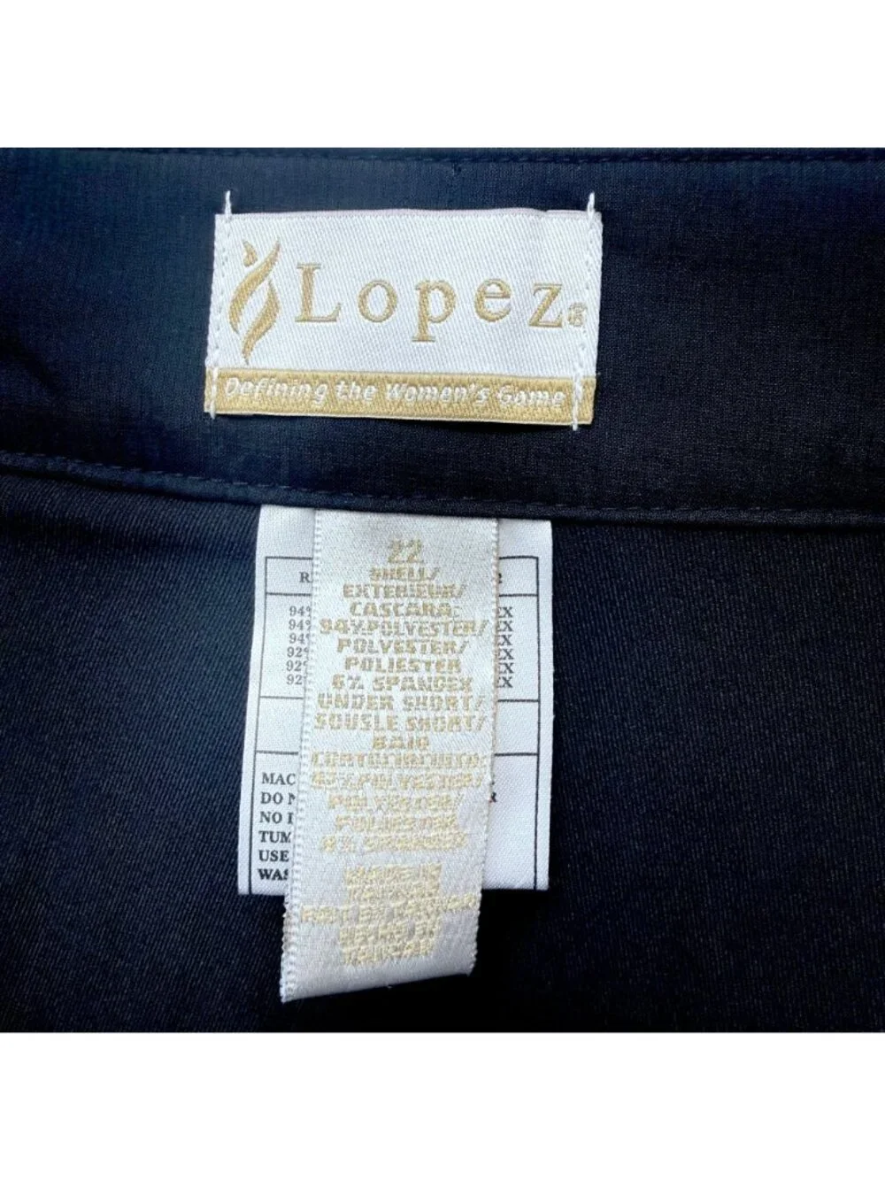 Nancy Lopez Golf Skort Plus Size 22 Black Performance Casual Athletic Skirt