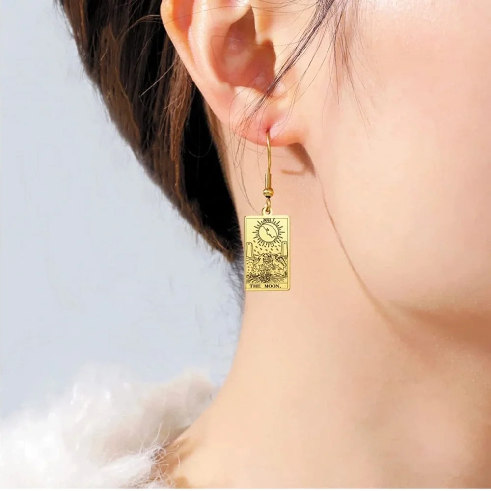 4 for $25 NEW WITH TAGS Tarot Card The Moon Earrings